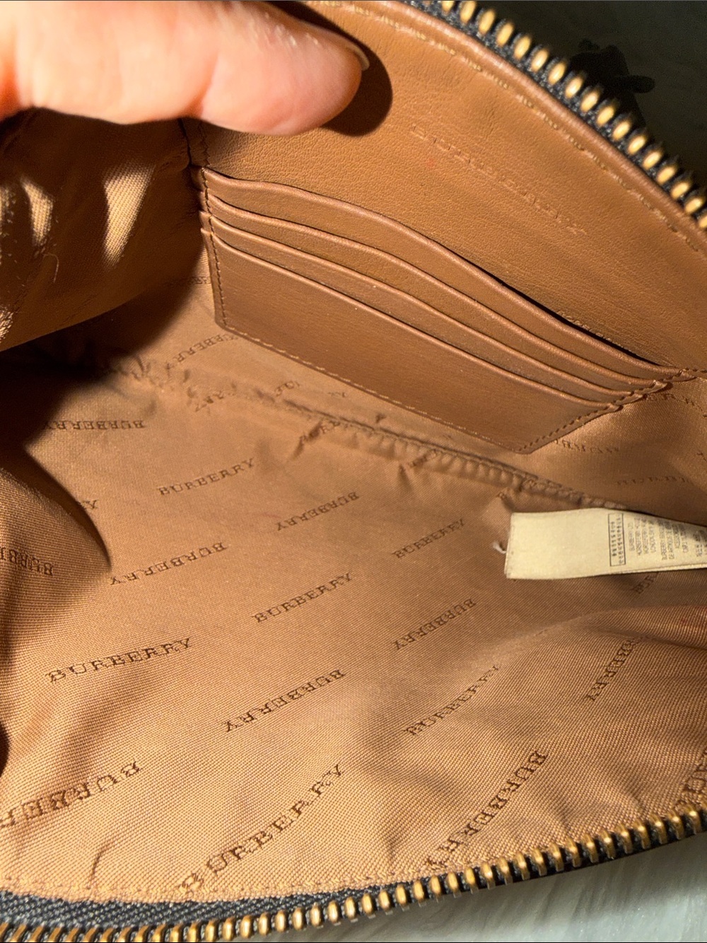 Burberry Tan and Brown Nova Check Crossbody Purse - Picture 6 of 6